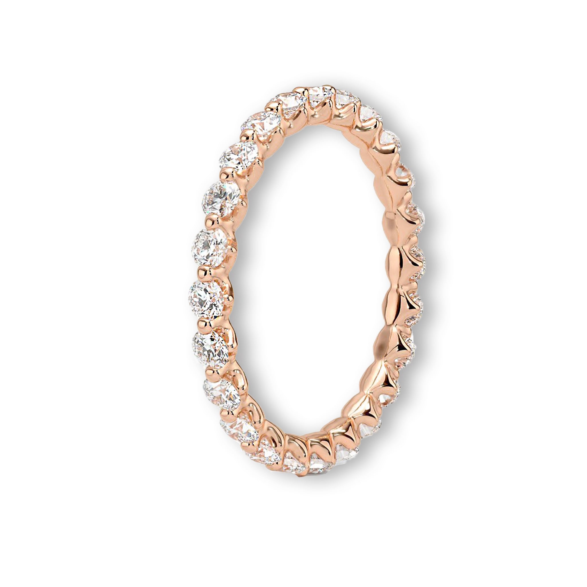 Dainty Round Floating Bubble Wedding Band