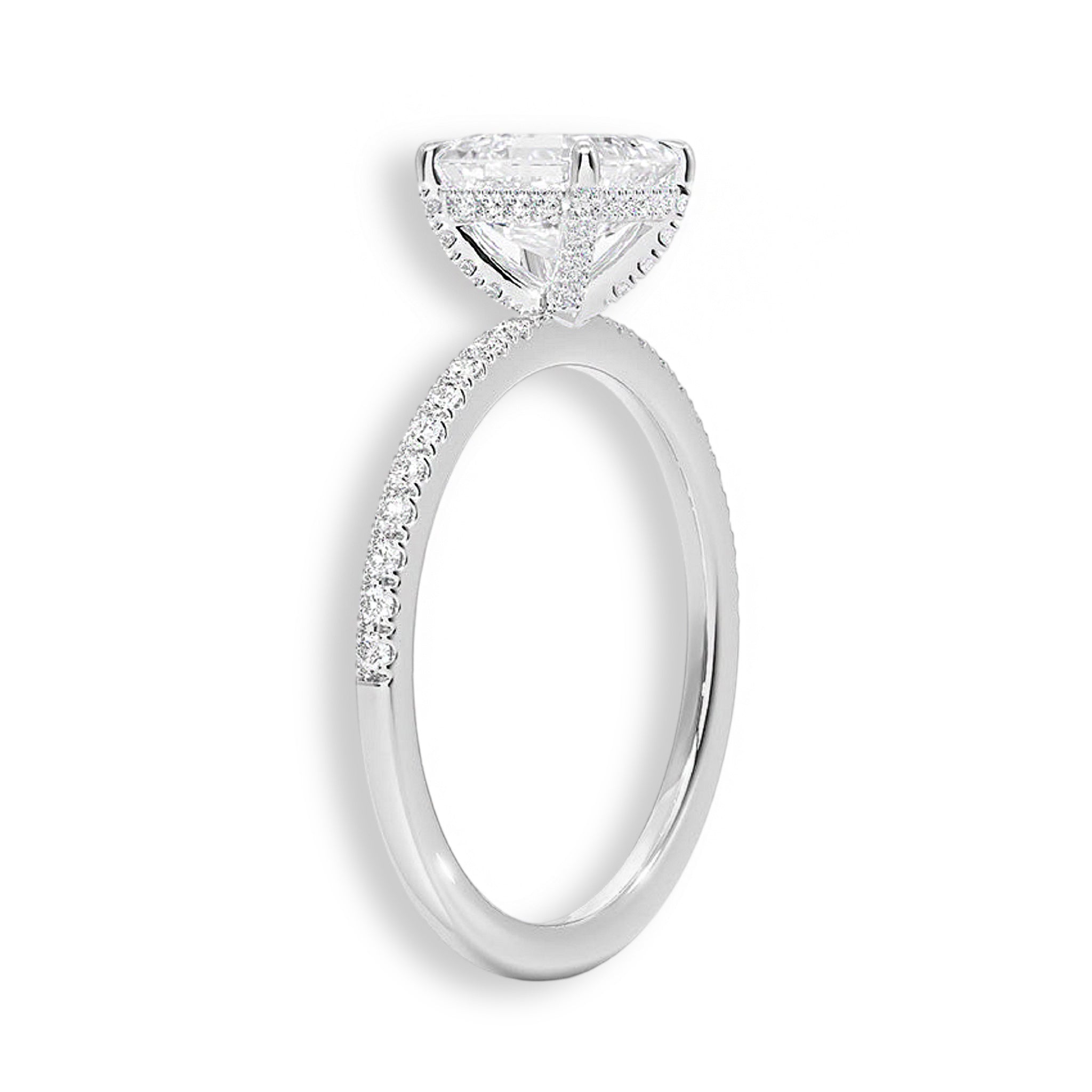 Lab Round Solitaire Diamond Engagement Ring