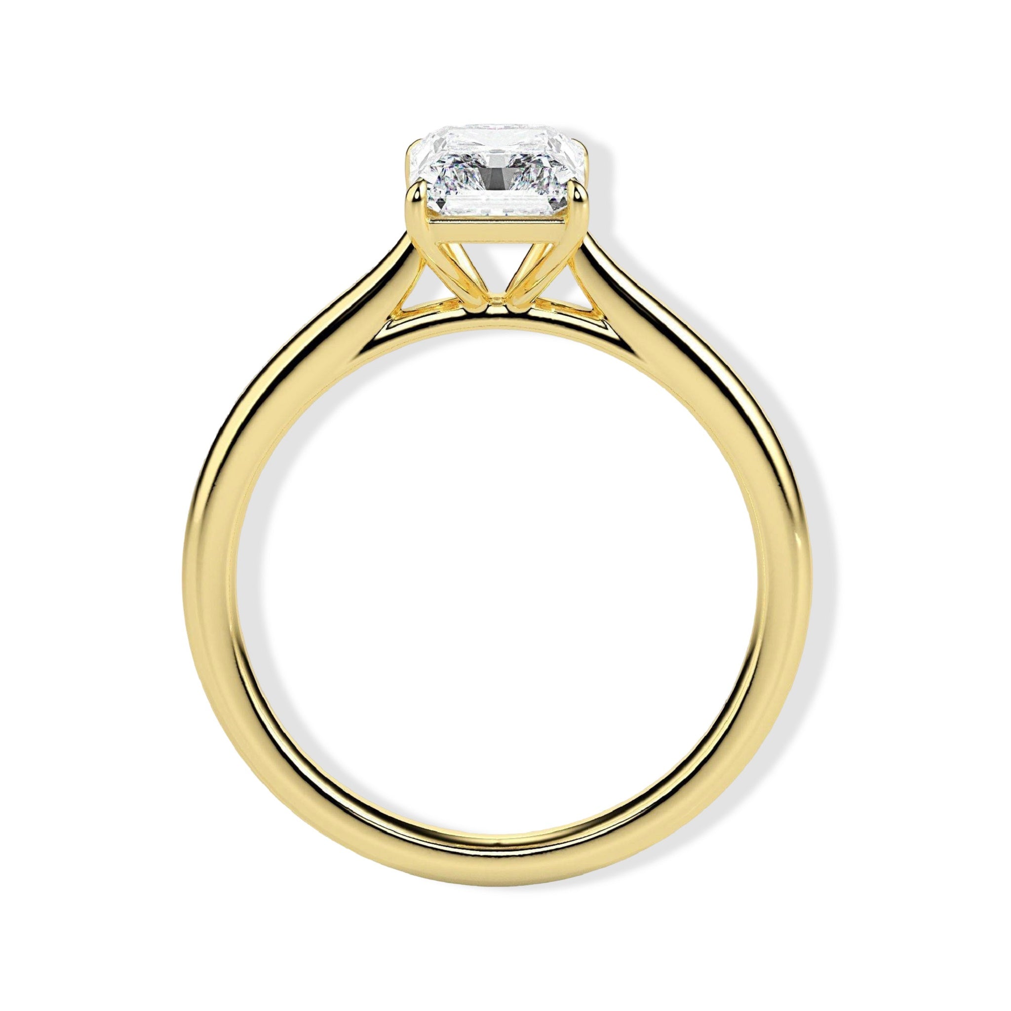 Radiant Cut Solitaire Diamond Ring