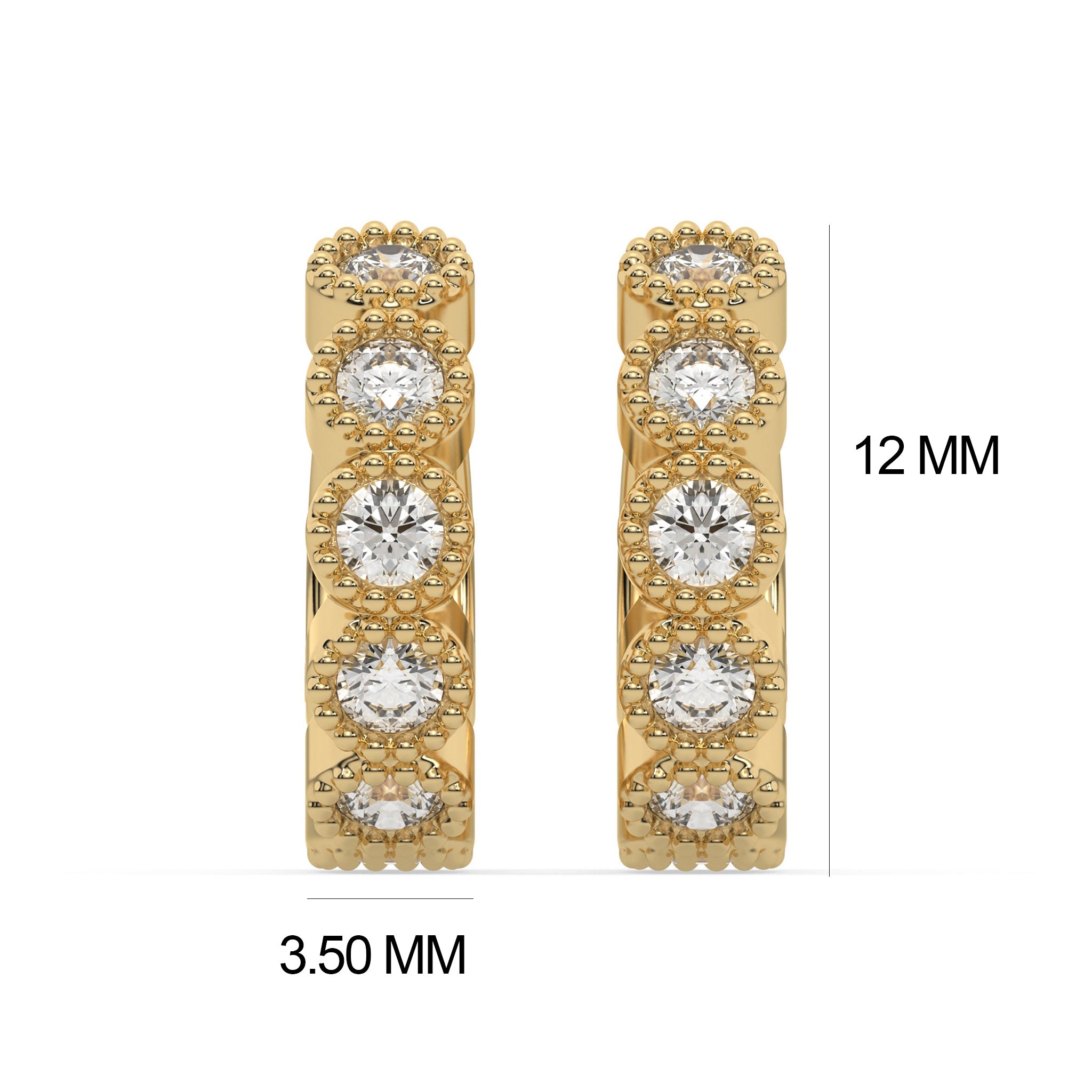 Small Round Huggie Hoop Earrings