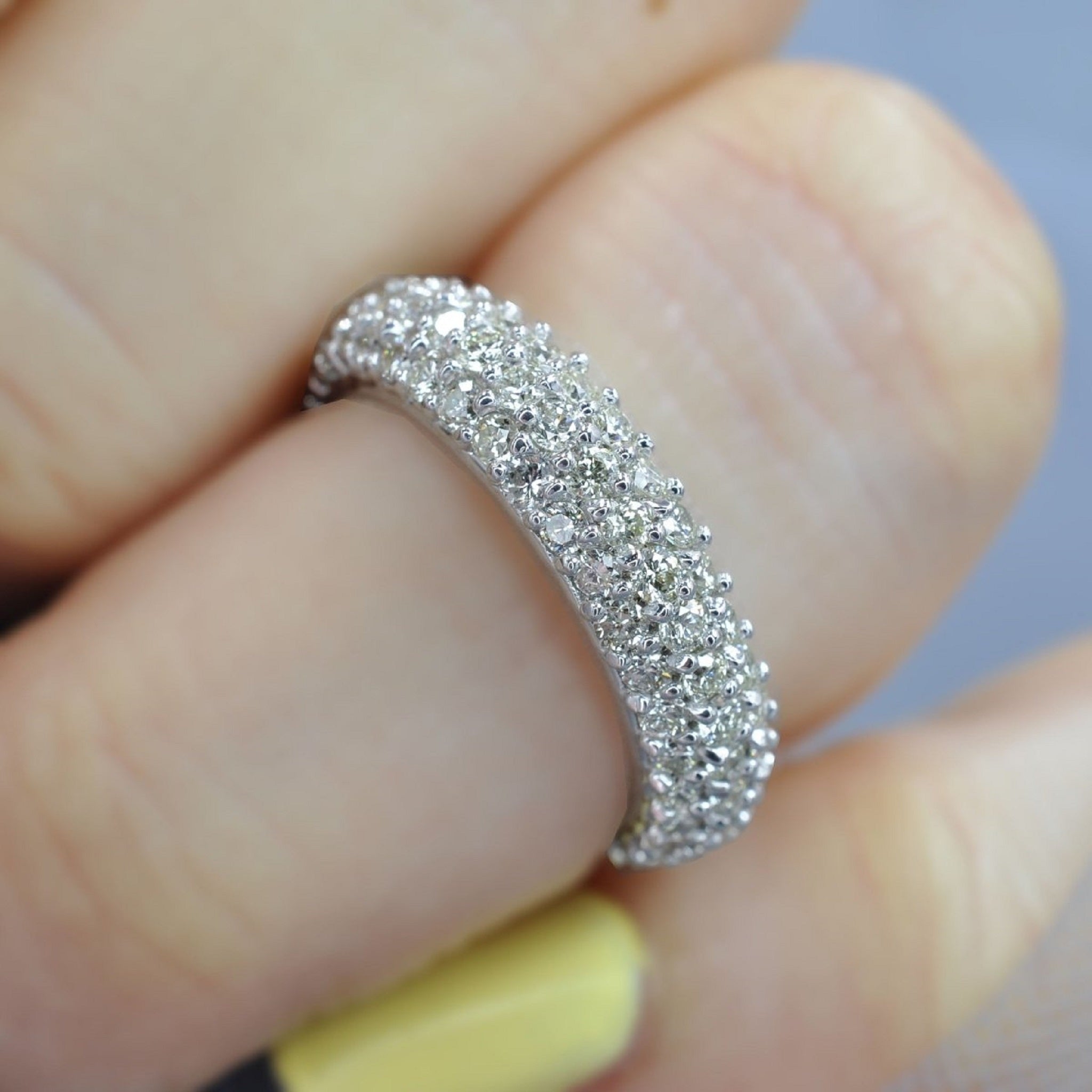 Round Pave Full Eternity Mens Diamond Band