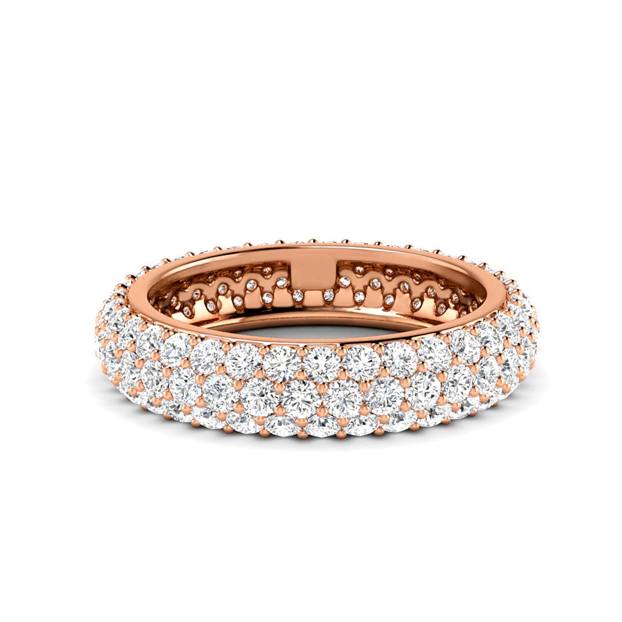 Round Pave Full Eternity Mens Diamond Band