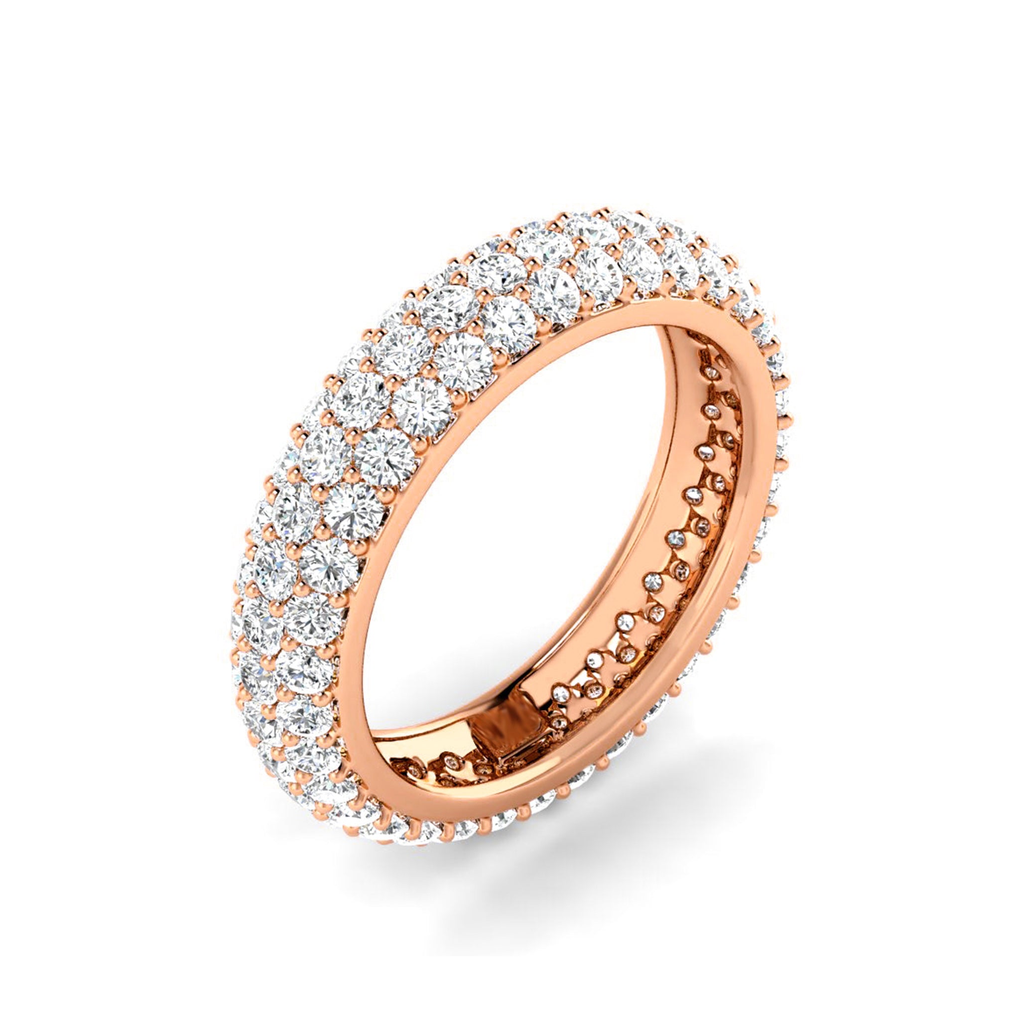 Round Pave Full Eternity Mens Diamond Band