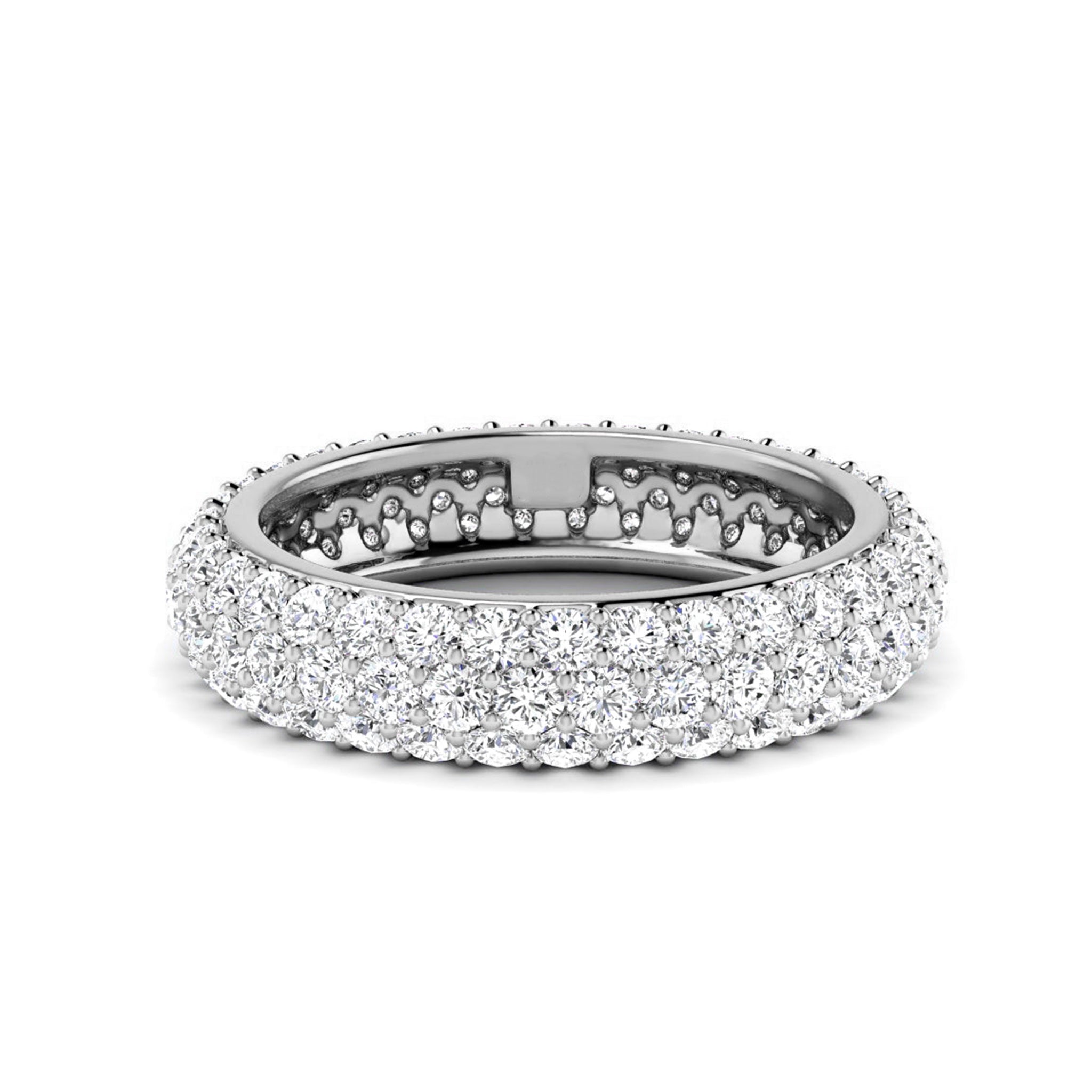Round Pave Full Eternity Mens Diamond Band