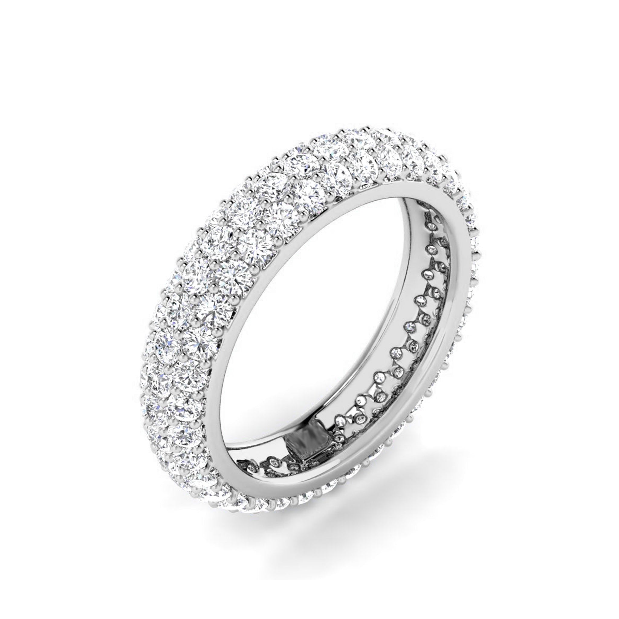Round Pave Full Eternity Mens Diamond Band