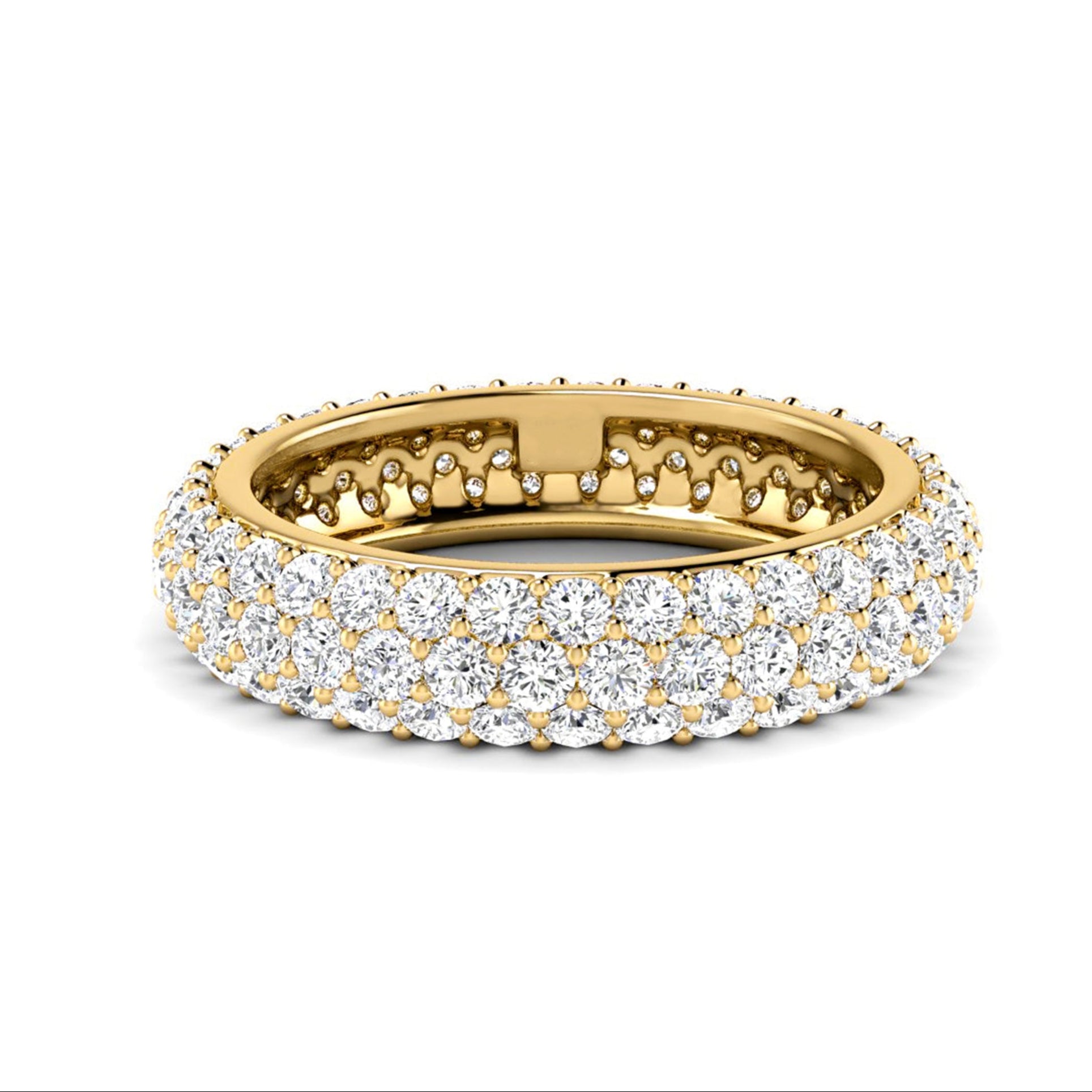 Round Pave Full Eternity Mens Diamond Band