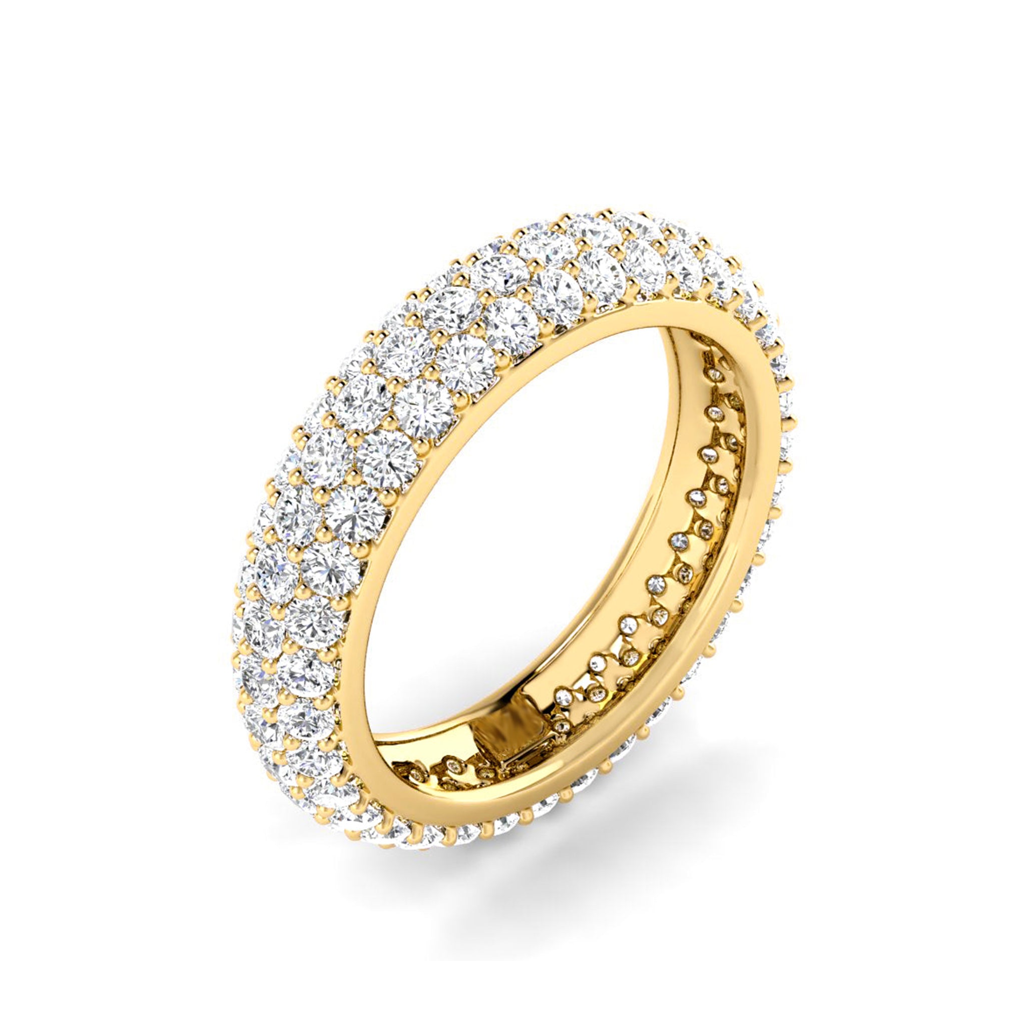 Round Pave Full Eternity Mens Diamond Band