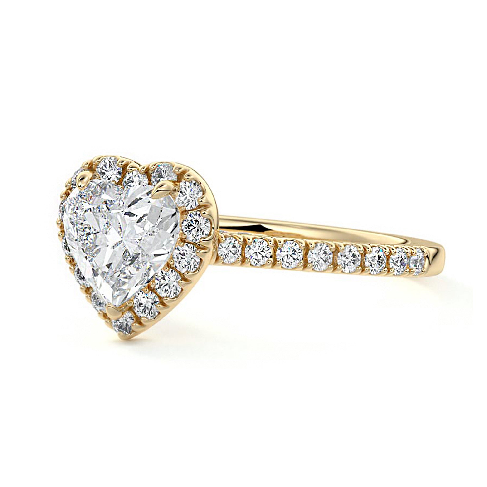 Heart Shape Halo Promise Ring