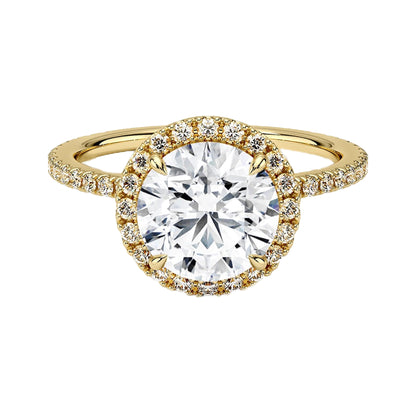 Round Diamond Halo Engagement Ring