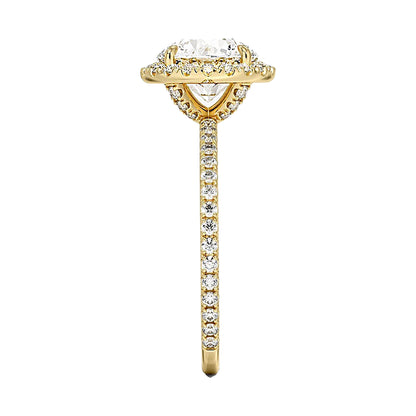Round Diamond Halo Engagement Ring