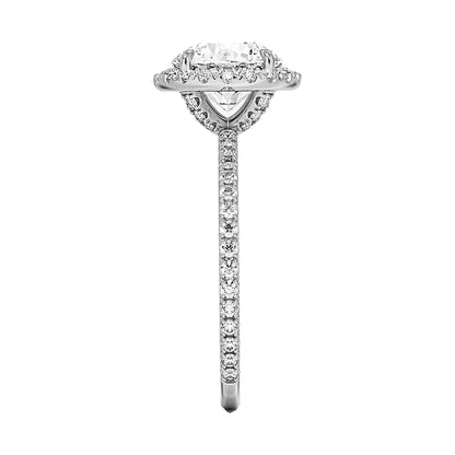 Round Diamond Halo Engagement Ring