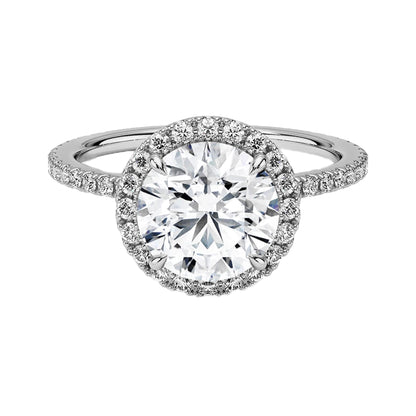 Round Diamond Halo Engagement Ring
