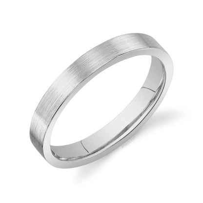 Comfort Fit Mens Womens Matte Finish Cigar Band Ring 3mm