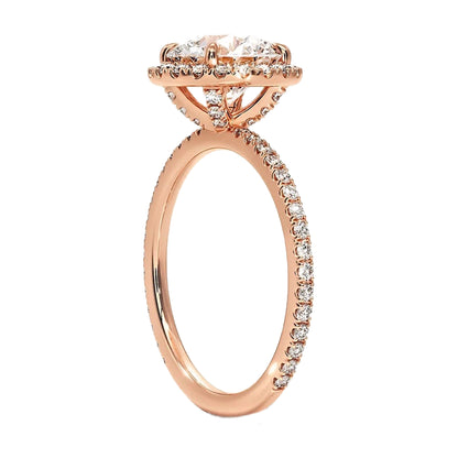Round Diamond Halo Engagement Ring