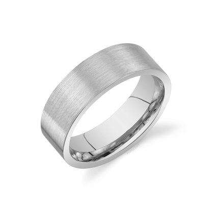 Matte Brushed Gold Comfort Fit Plain Cigar Mens Wedding Band 8 MM