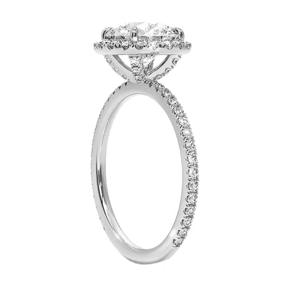 Round Diamond Halo Engagement Ring