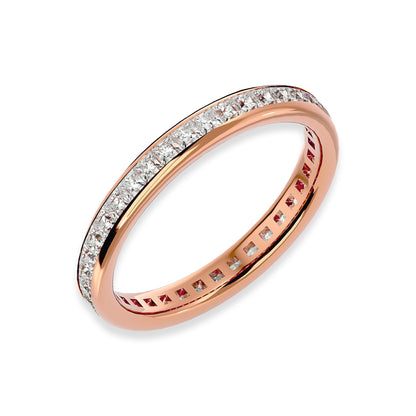 Princess Cut Channel Set Eternity Wedding Ring