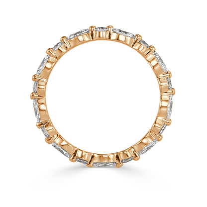 Marquise and Round Floating Bubble Wedding Band