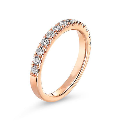 Dainty Round Half Eternity Lab Diamond Band