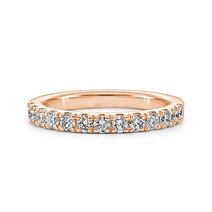 Dainty Round Half Eternity Lab Diamond Band
