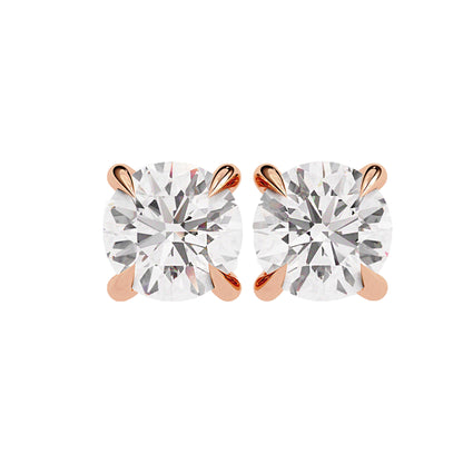Everyday Wear Four Prong Diamond Stud Earrings