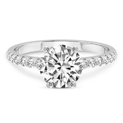 Unique Secret Halo Round Engagement Ring