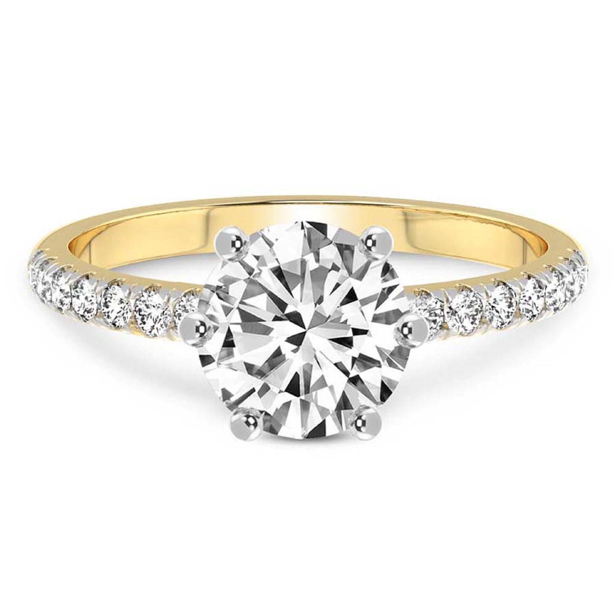 Unique Secret Halo Round Engagement Ring