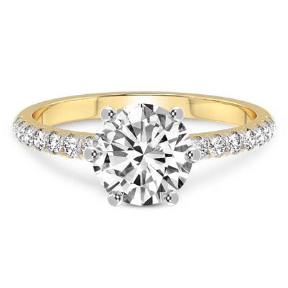Unique Secret Halo Round Engagement Ring