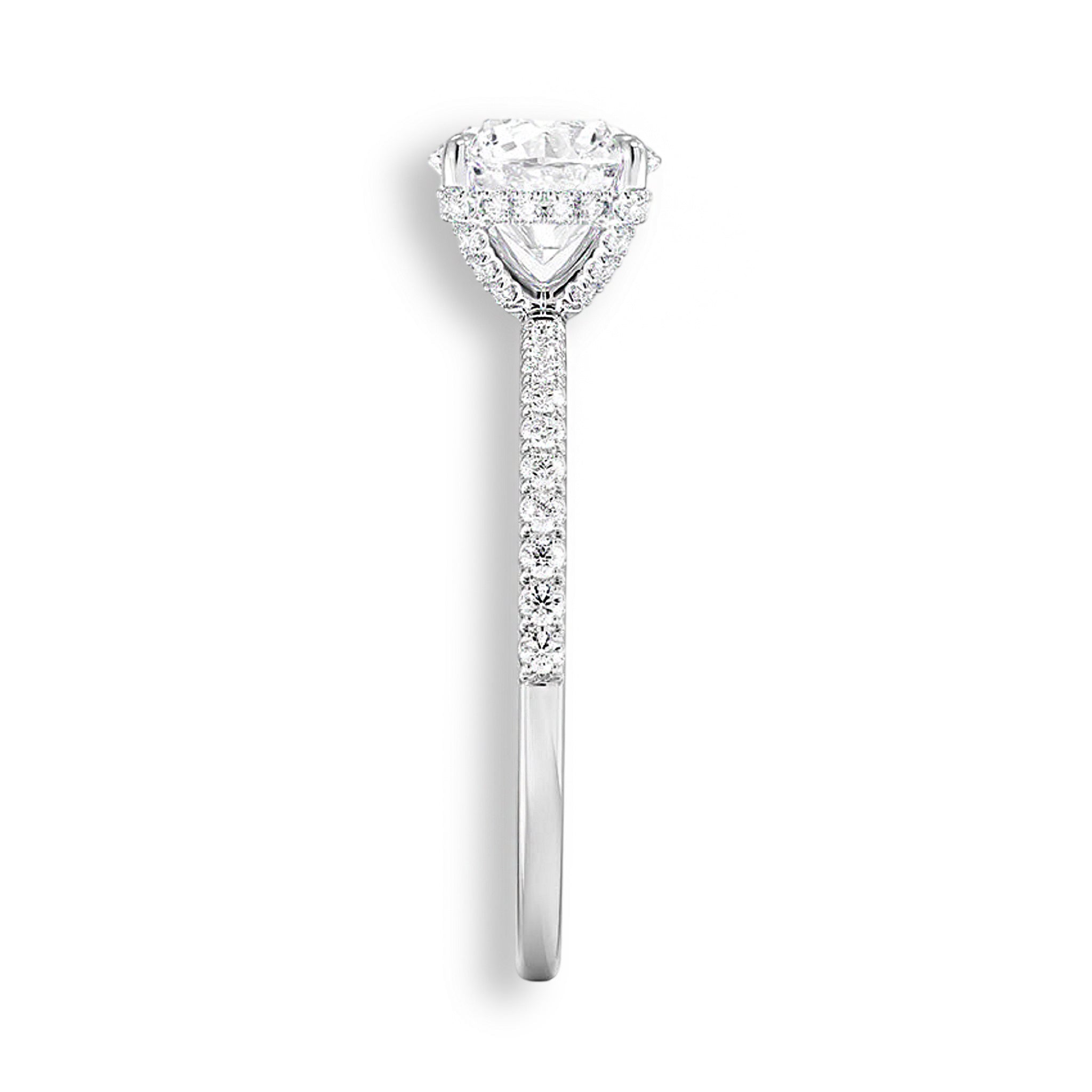 Lab Round Solitaire Diamond Engagement Ring