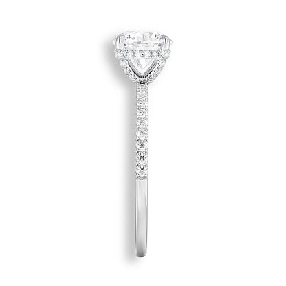 Lab Round Solitaire Diamond Engagement Ring