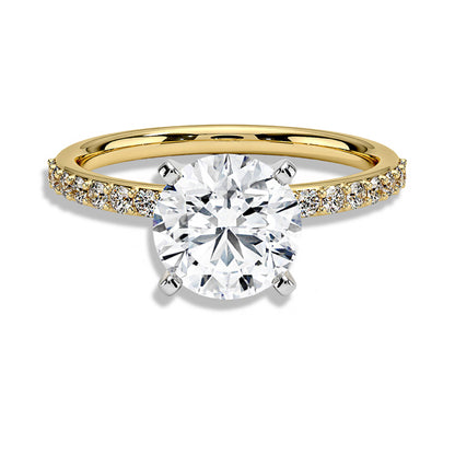 Lab Round Solitaire Diamond Engagement Ring