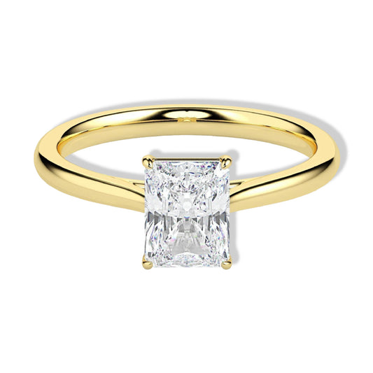 Radiant Cut Solitaire Diamond Ring