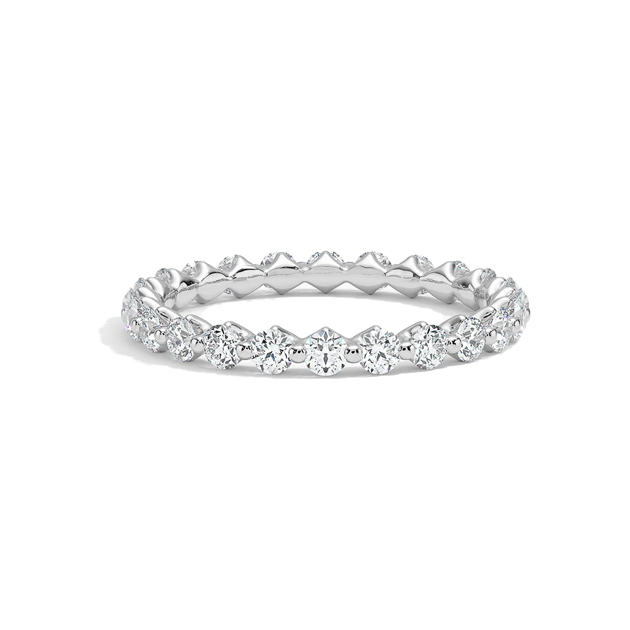 Dainty Round Floating Bubble Wedding Band
