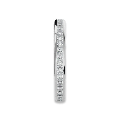 Princess Cut Channel Set Eternity Wedding Ring