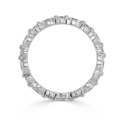 Marquise and Round Floating Bubble Wedding Band