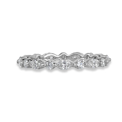 Marquise and Round Floating Bubble Wedding Band