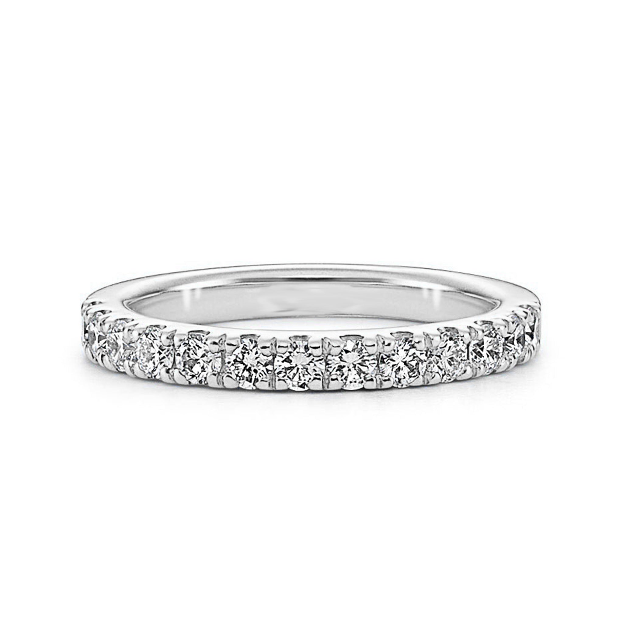 Dainty Round Half Eternity Lab Diamond Band