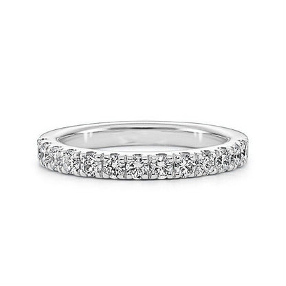 Dainty Round Half Eternity Lab Diamond Band
