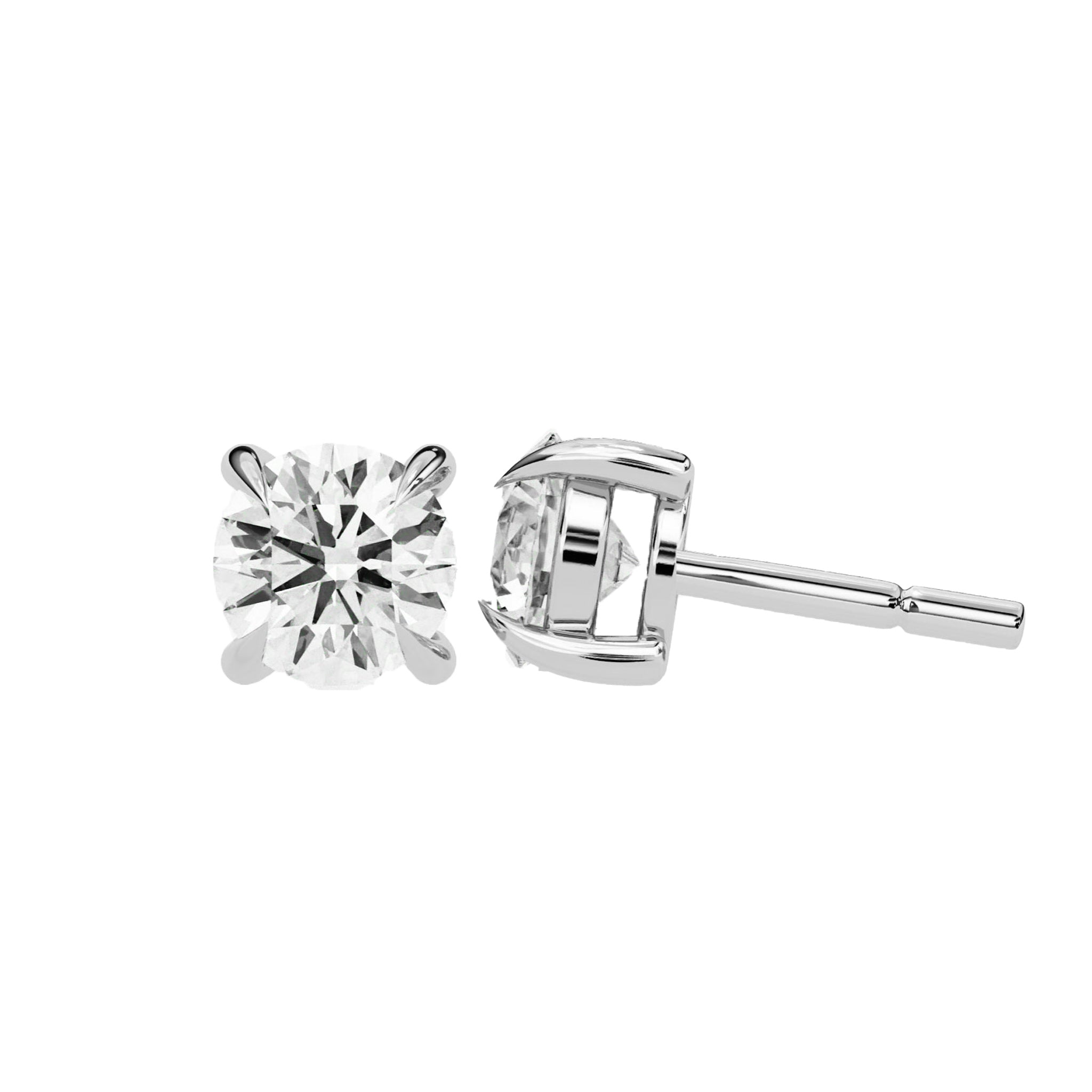Everyday Wear Four Prong Diamond Stud Earrings