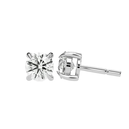 Four Prong Classic Diamond Earrings 6.50 MM