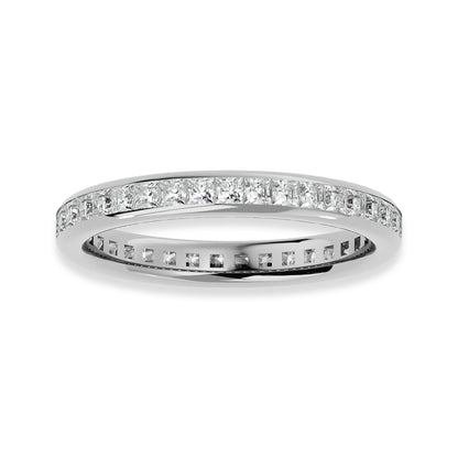 Princess Cut Channel Set Eternity Wedding Ring