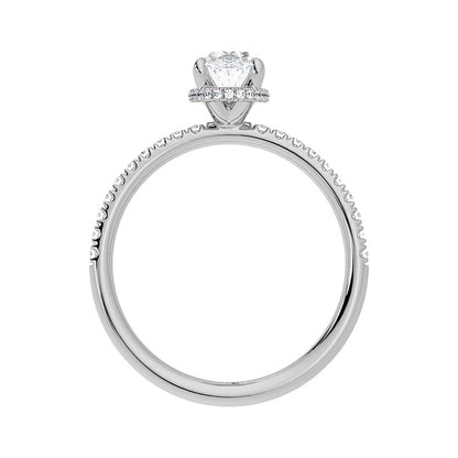 Signature Hidden Halo Oval Engagement Ring