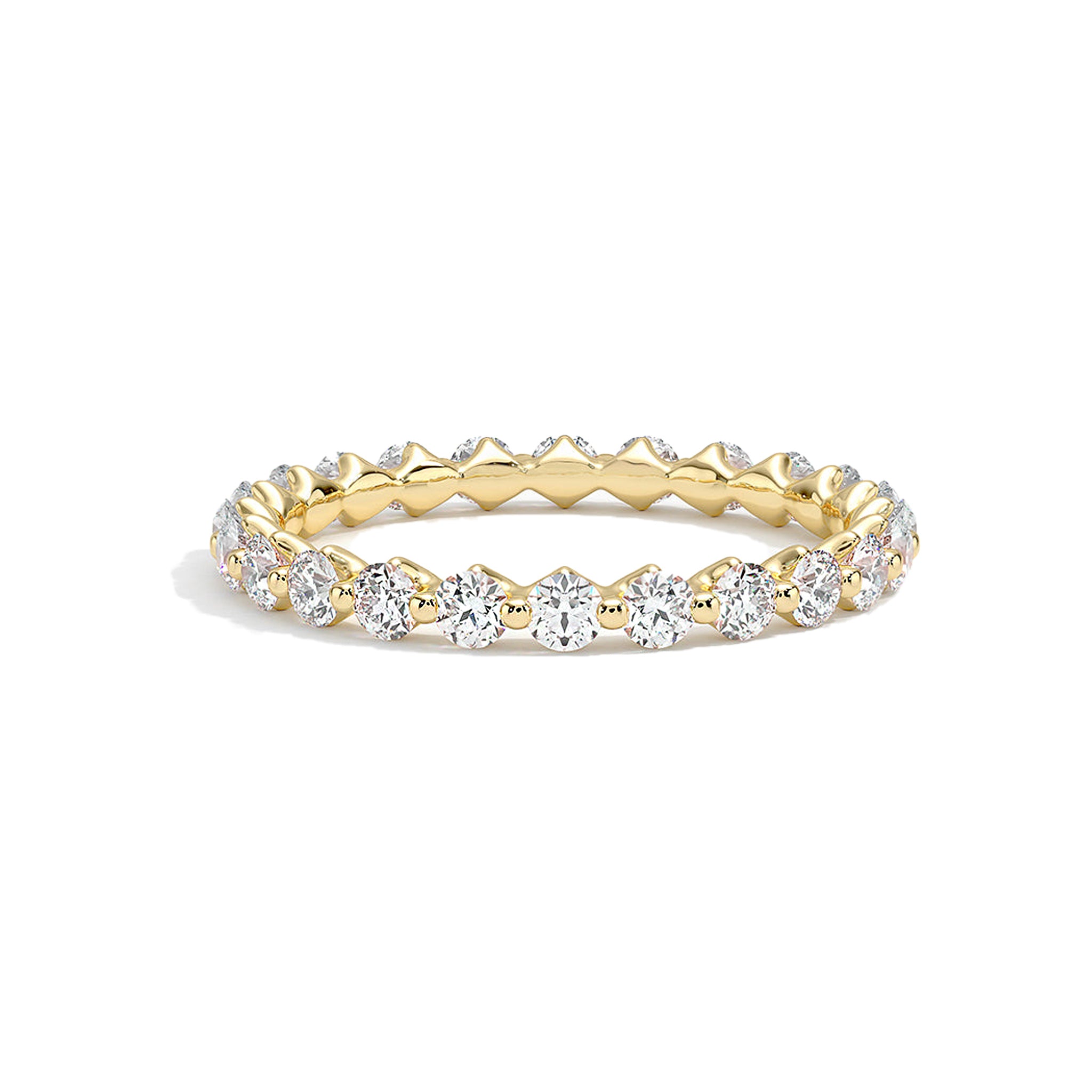 Dainty Round Floating Bubble Wedding Band