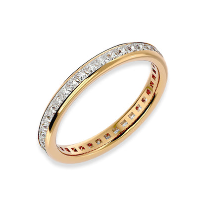 Princess Cut Channel Set Eternity Wedding Ring