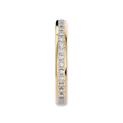 Princess Cut Channel Set Eternity Wedding Ring