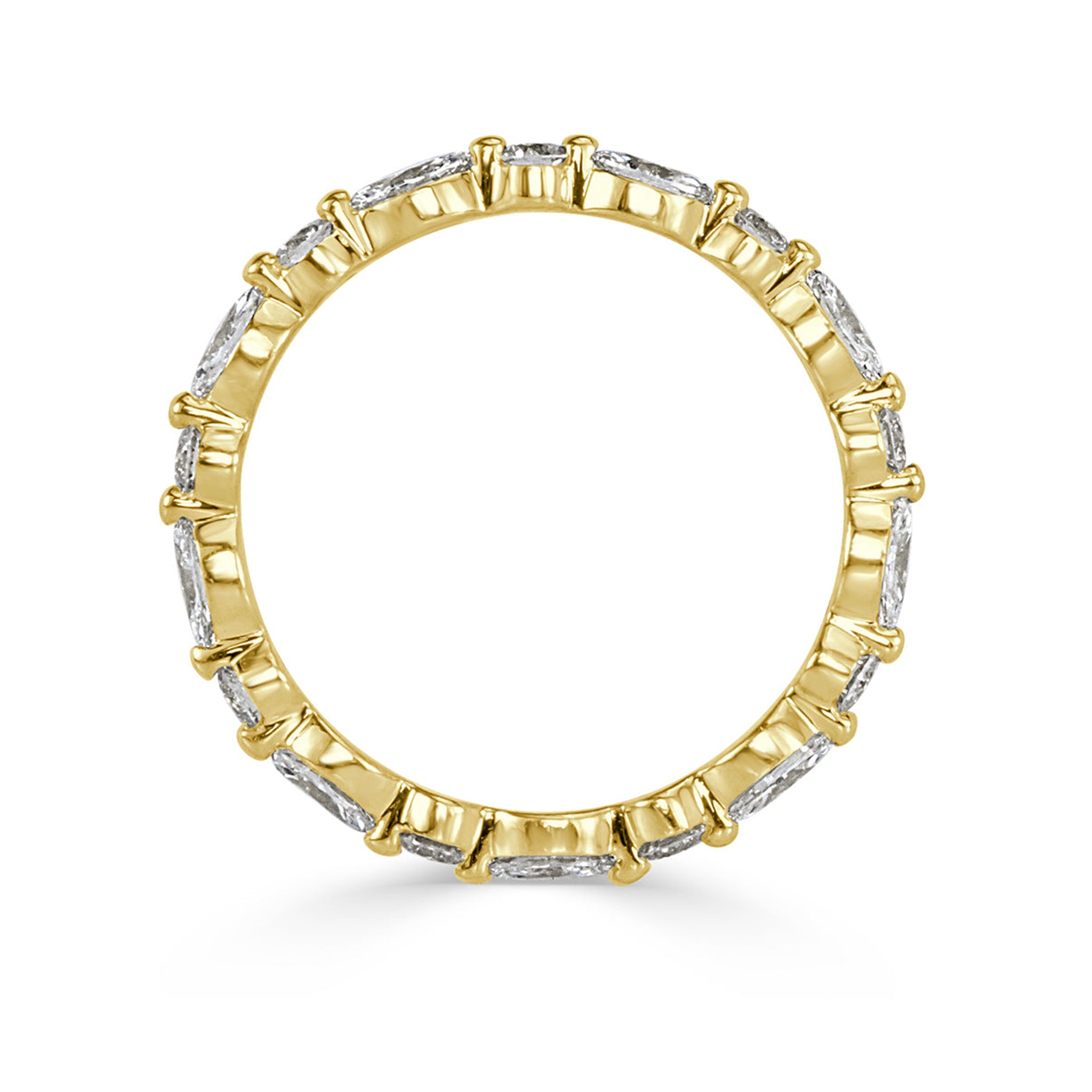 Marquise and Round Floating Bubble Wedding Band