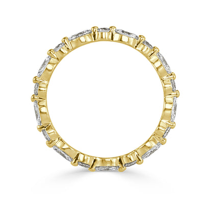 Marquise and Round Floating Bubble Wedding Band