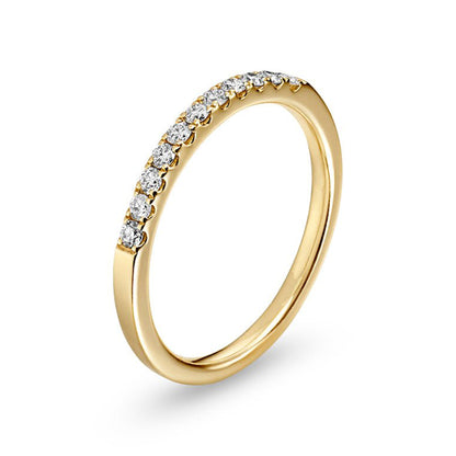 Pave Set Eleven Stone Round Wedding Ring