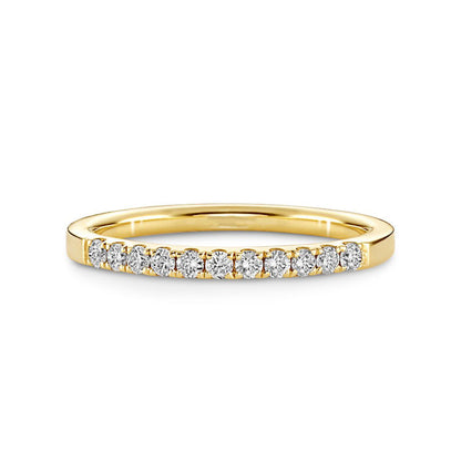 Pave Set Eleven Stone Round Wedding Ring