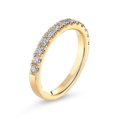 Dainty Round Half Eternity Lab Diamond Band